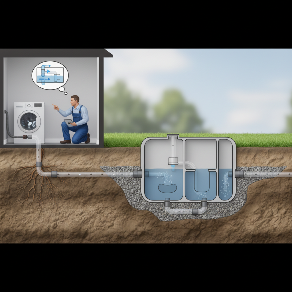 фото Подключение стиральной машины к септику: почему нужна предварительная диагностика
