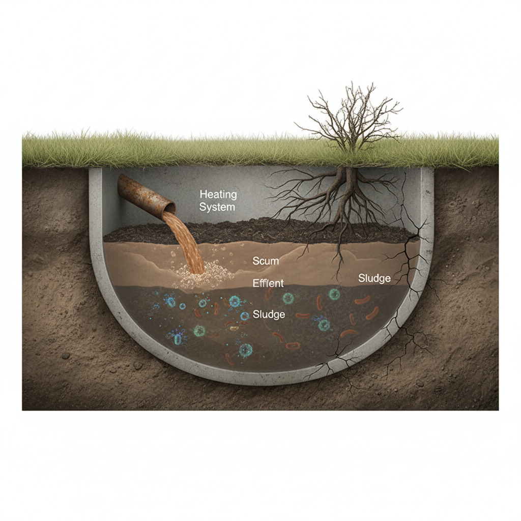 фото Почему нельзя сливать воду из отопления в септик