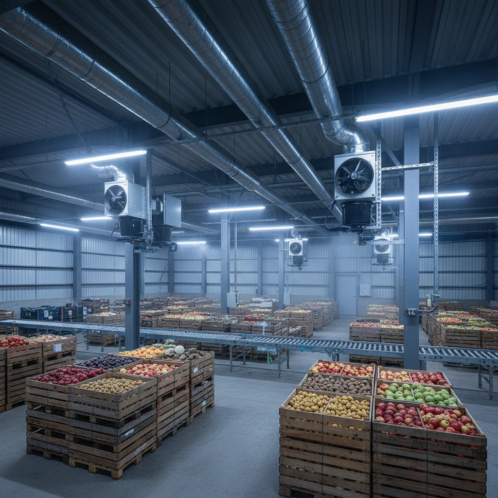 фото Системы контроля микроклимата в ангарах для хранения сельхозпродукции