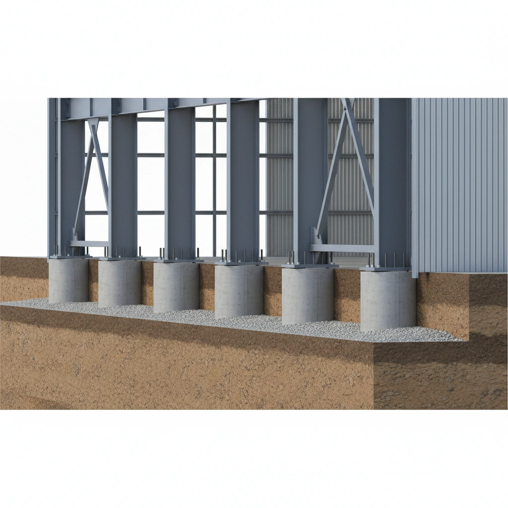 фото Выбор фундамента для металлического ангара: типы и рекомендации