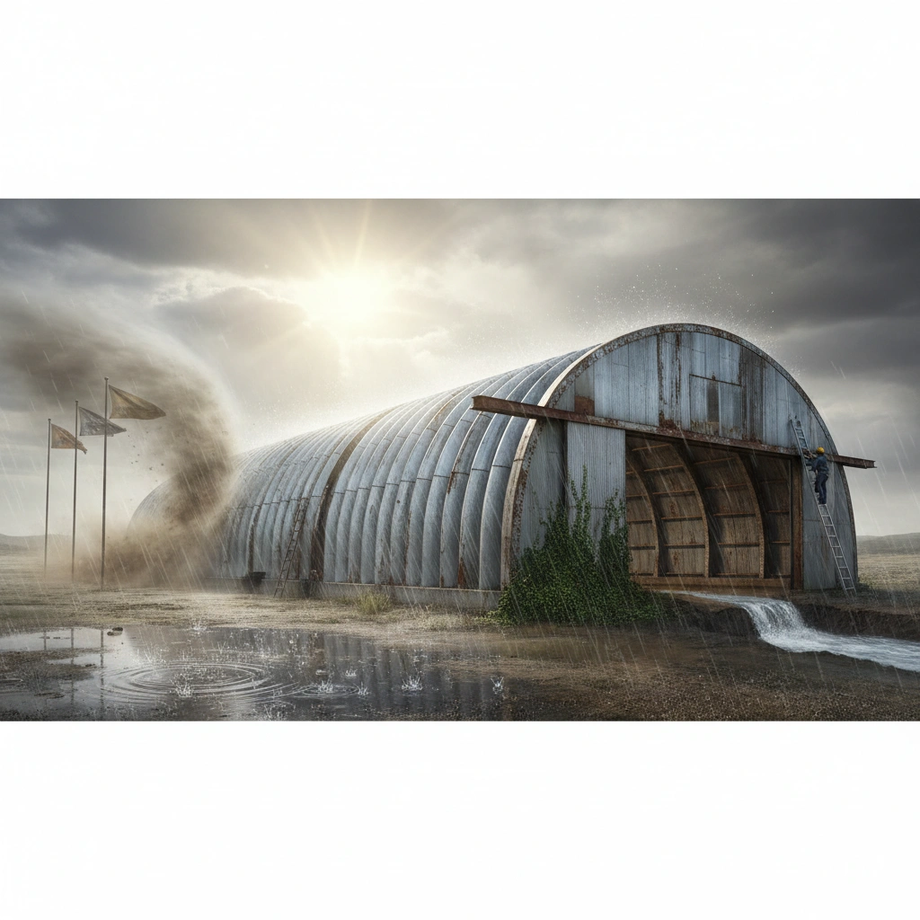 фото Срок службы быстровозводимого металлического ангара: факторы влияния