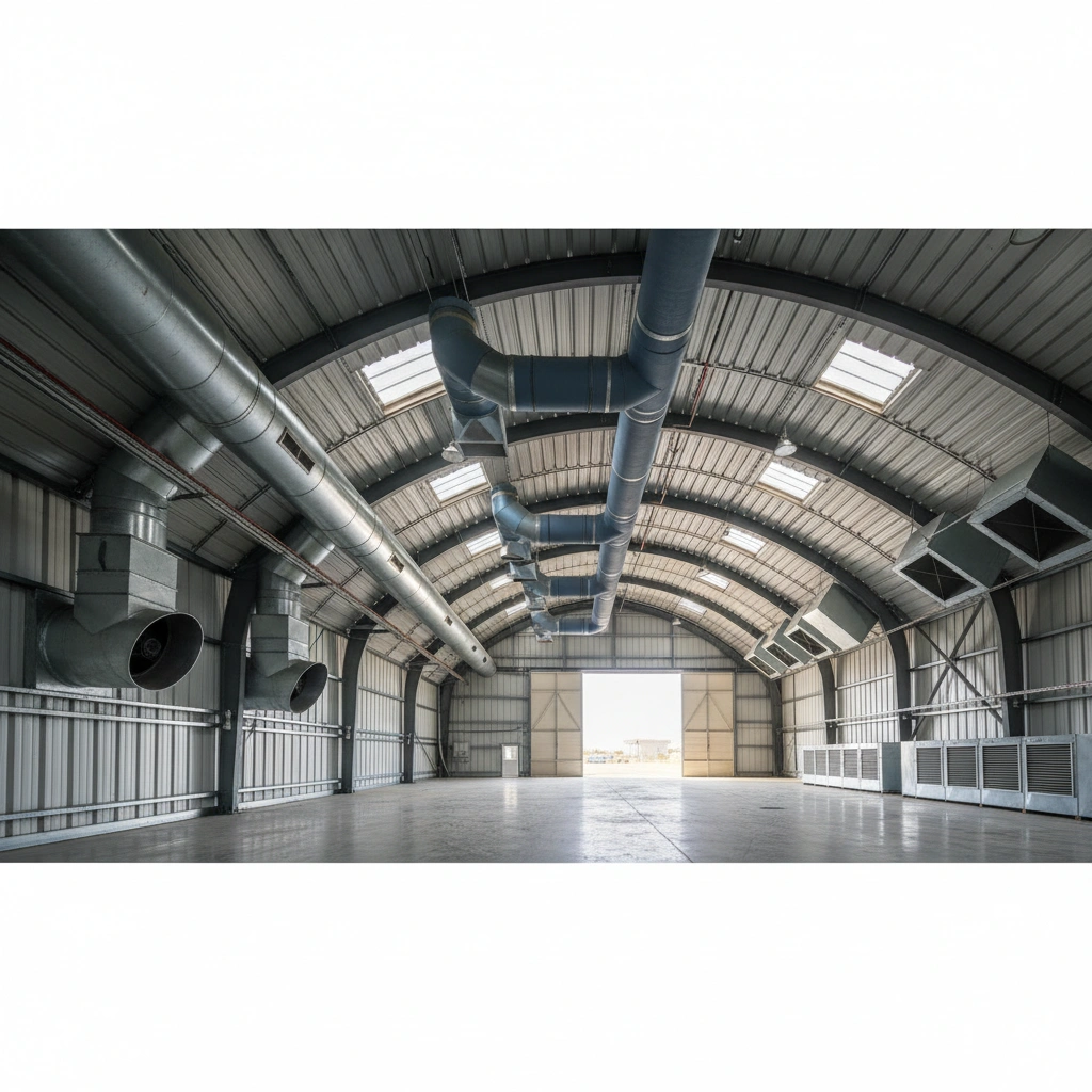 фото Вентиляция в металлических ангарах: схемы и решения