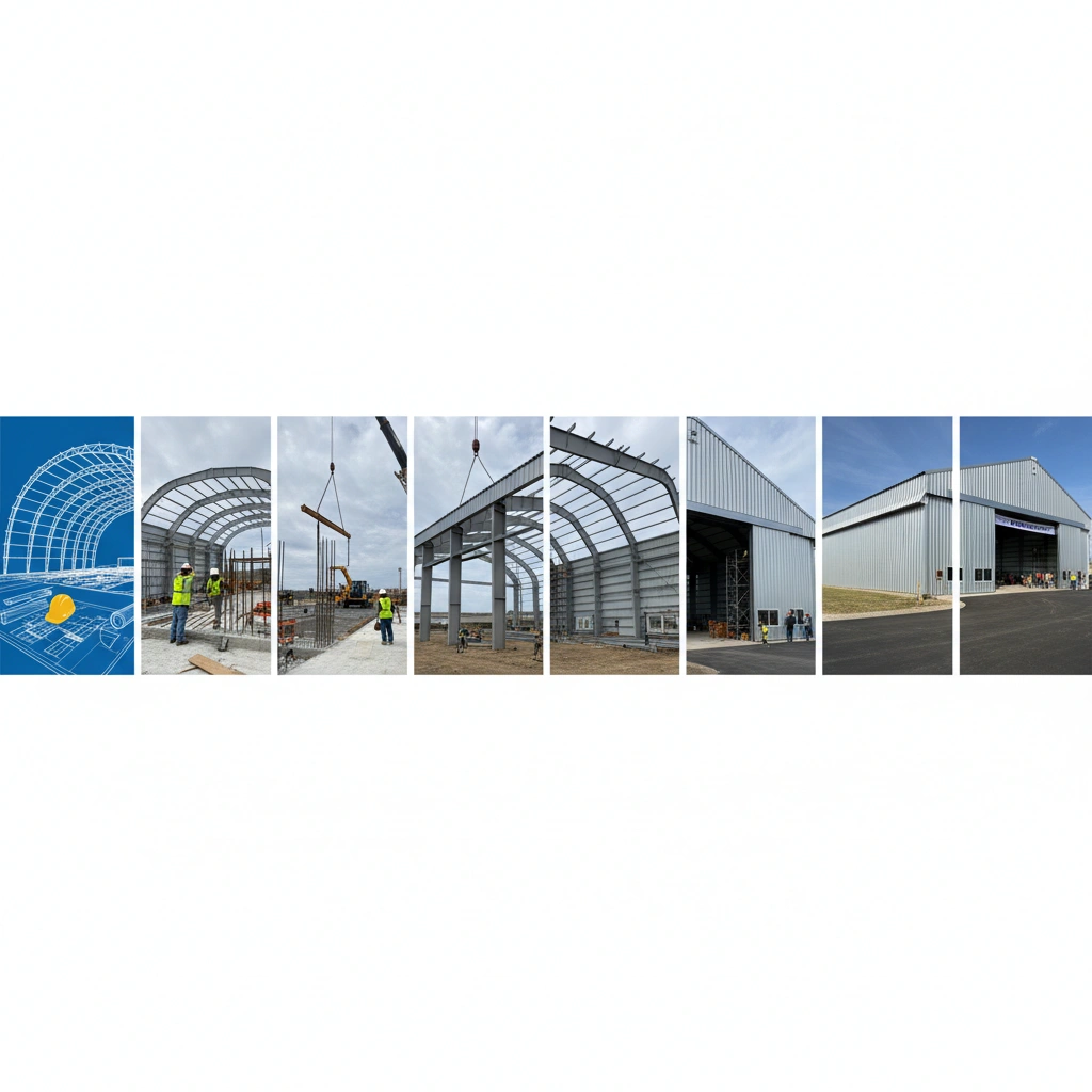Этапы строительства металлического ангара: от проекта до сдачи фото статьи