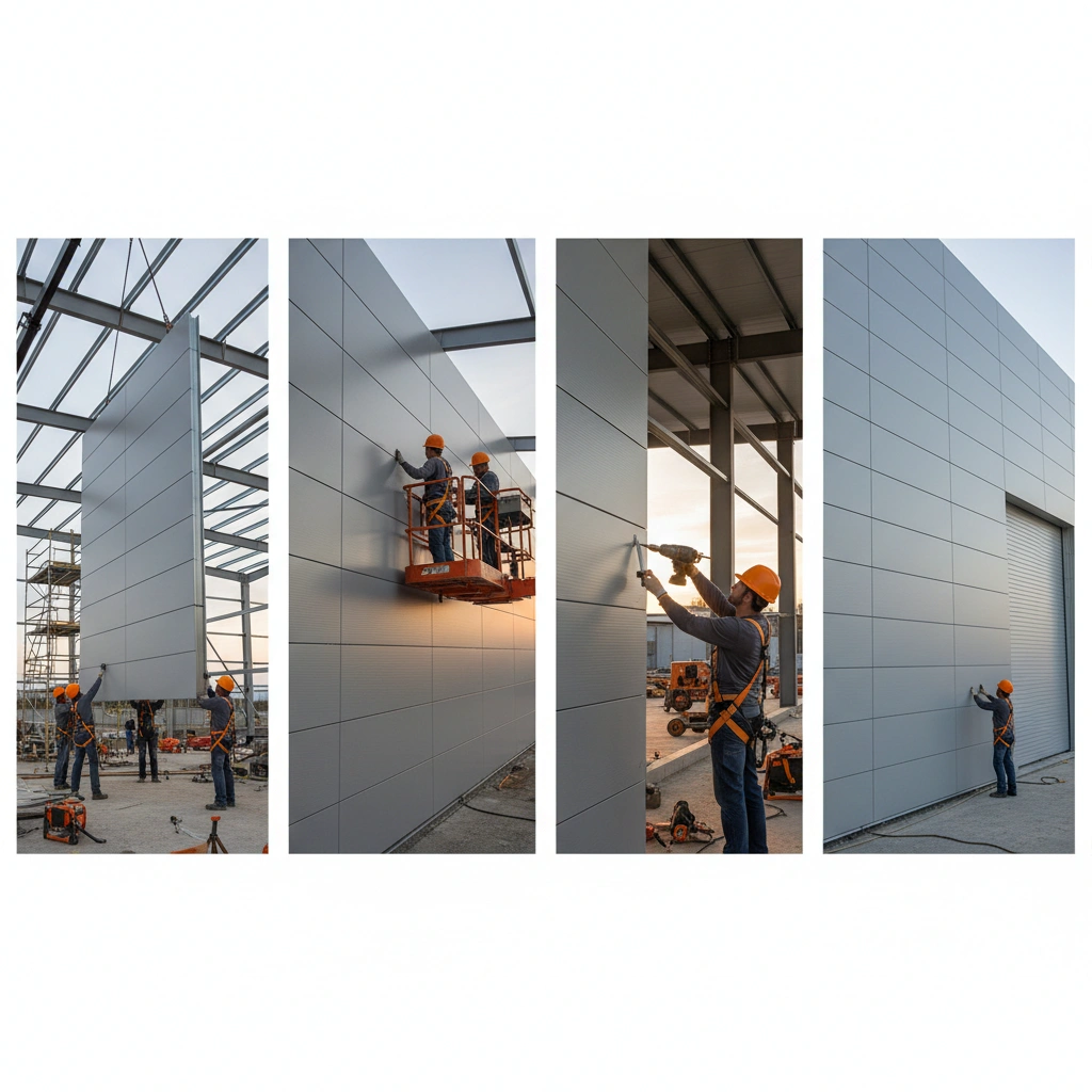 Монтаж сэндвич‑панелей при строительстве ангаров: пошаговое руководство фото статьи