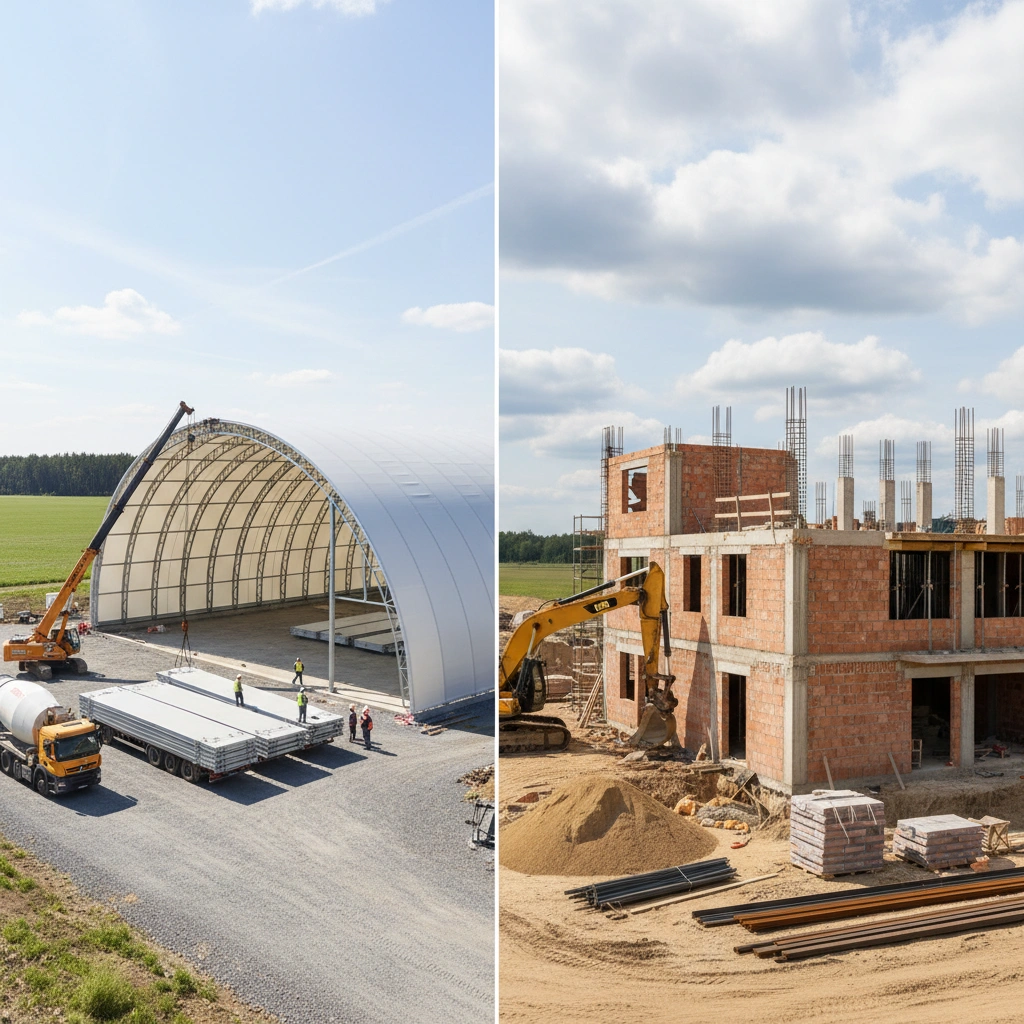 Преимущества быстровозводимых ангаров перед капитальными постройками фото статьи